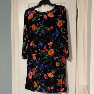 Old Navy black dress with colorful print